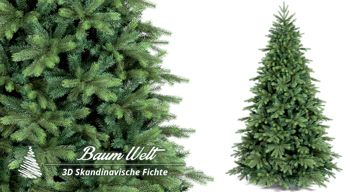 Künstlicher Weihnachtsbaum 180cm - Künstliche Fic Produktbild-Vorschau 2