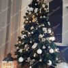 brad impodobit cu alb si auriu - Brad de Crăciun artificial Caucazian 180cm