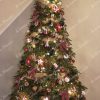 brad impodobit cu rosu - Pom de Crăciun artificial 3D brad caucazian 240cm