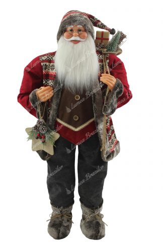 Decorațiune Moș Crăciun Bordo 115cm