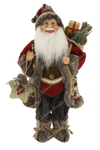 Decorațiune Moș Crăciun Bordo 46cm
