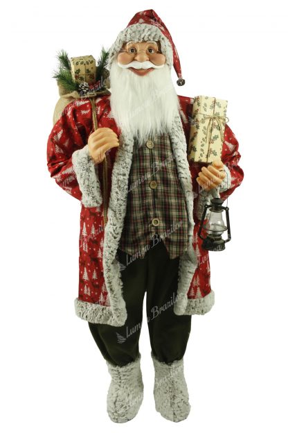 Decorațiune Moș Crăciun tradițional cu model 150cm