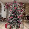 brad alb cu roz - Pom de Crăciun artificial 3D Brad Siberian 270cm