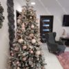 brad alb cu roz - Pom de Crăciun artificial 3D Molid Royal 210cm