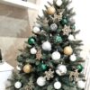 Împodobit Pom de Crăciun artificial Molid Argintiu 150cm