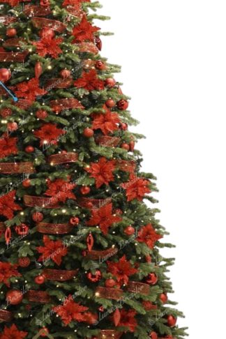 Brad de Crăciun gigantic 3D brad Exclusiv 400cm LED1776 cu pachet de decorare