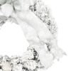 Coroniță de Crăciun înzepezită alb-argintiu 35cm