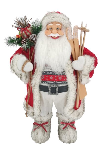 Decorațiune Santa Claus roșu-alb 80cm