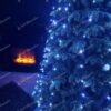 Instalație brad în culoare alb rece 210cm 315LED
