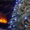 Instalație brad în culoare alb rece 210cm 315LED