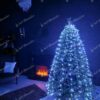 Instalație brad în culoare alb rece 210cm 315LED
