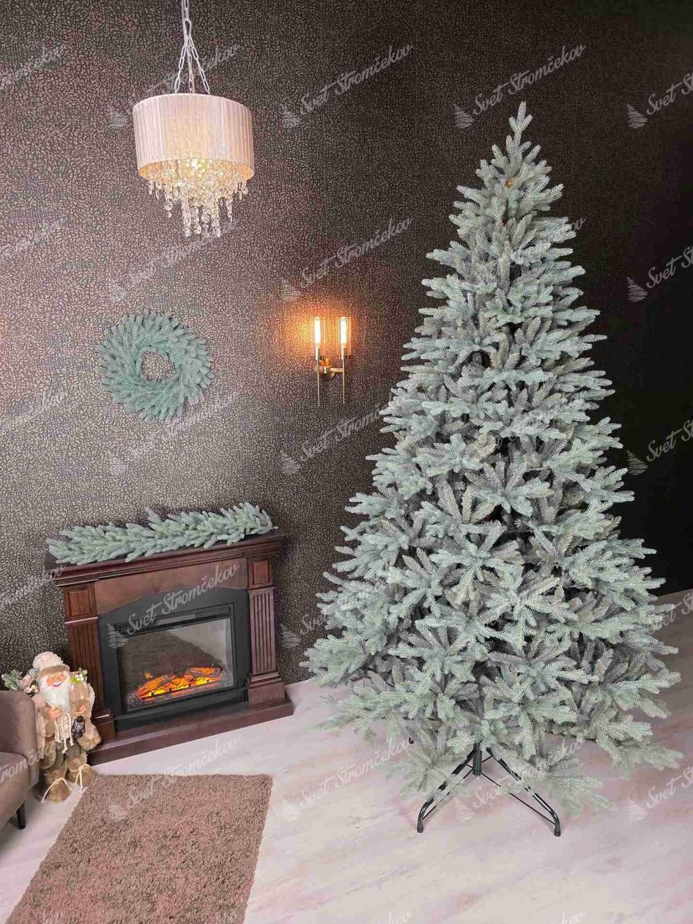 Pom de Crăciun artificial 3D Molid Înghețat 280cm