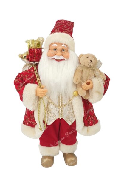 Decorațiune Santa Claus roșu-auriu 40cm