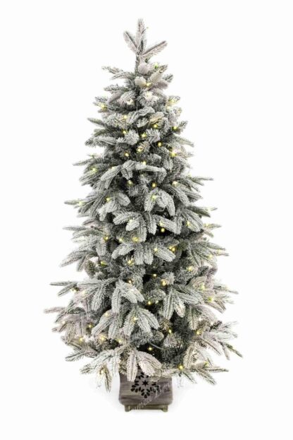 Brad artificial în ghiveci 3D Molid Arctic 120cm 200LED