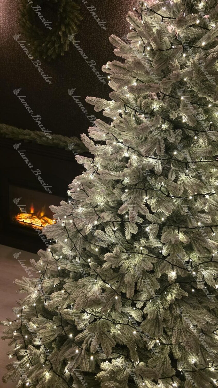 Iluminat LED de Crăciun pentru brad alb cald 50m 1000LED