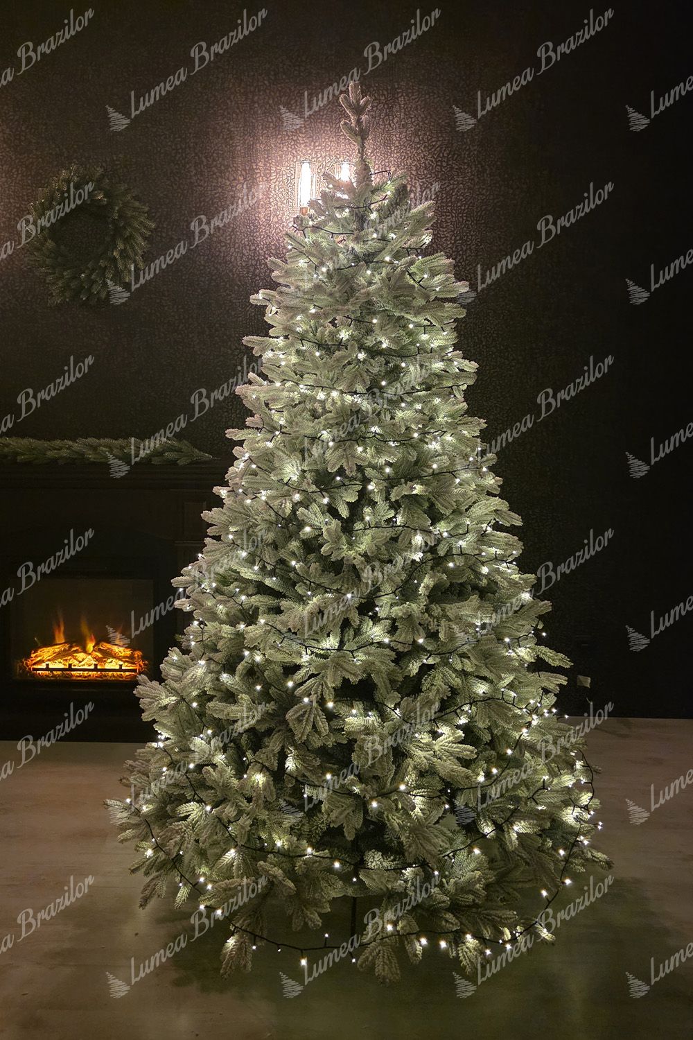 Iluminat LED de Crăciun pentru brad alb cald 50m 1000LED