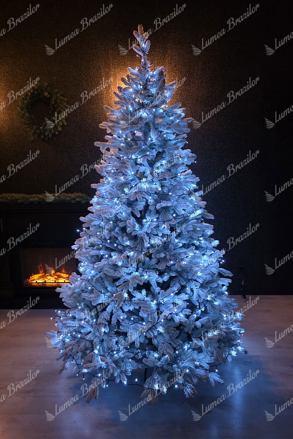 Iluminat LED de Crăciun pentru brad alb rece 50m 1000LED