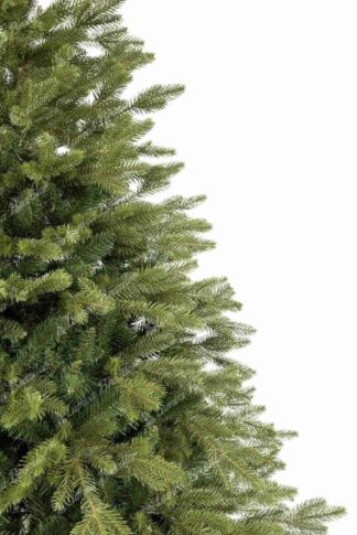 Detaliu al bradului artificial de Crăciun 3D Molid Apenin pe trunchi, Are ace dese de culoare verde deschis